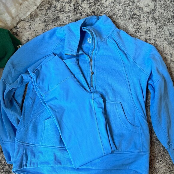 Lululemon Aero Blue SET: Wunder train 8 and Scuba Oversized Funnel-Neck LONG M/L - Picture 2 of 12